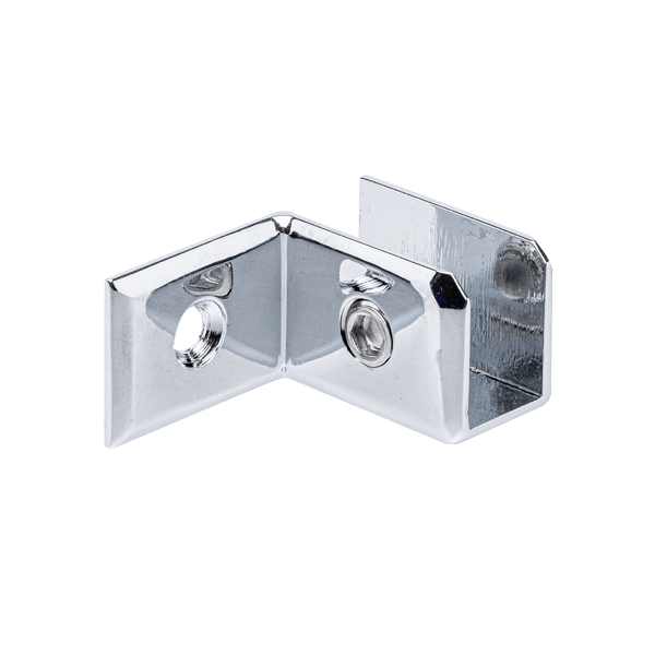 Aurora 90° Left Wall to Glass Sleeve Over Clamp