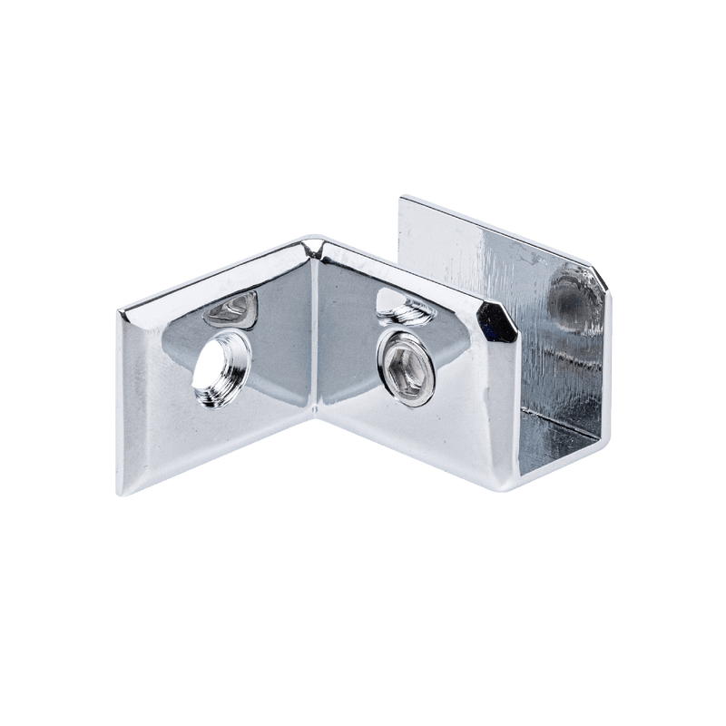 Aurora 90° Left Wall to Glass Sleeve Over Clamp