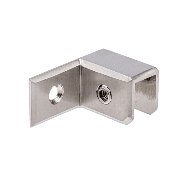 Aurora 90° Right Wall to Glass Sleeve Over Clamp