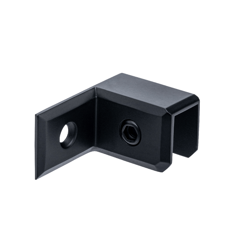 Aurora 90° Right Wall to Glass Sleeve Over Clamp