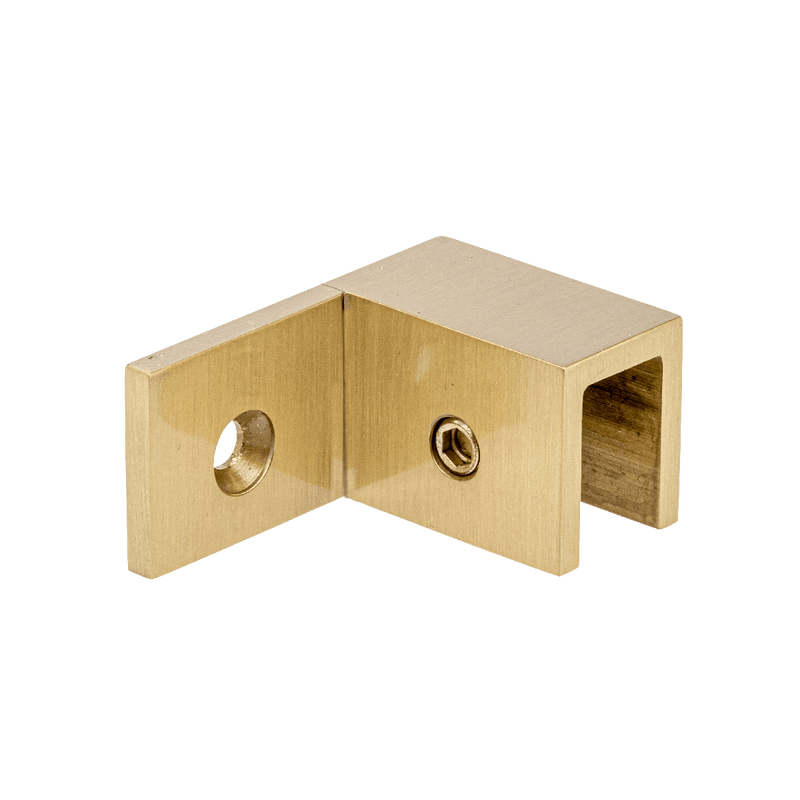 Aurora 90° Right Wall to Glass Sleeve Over Clamp