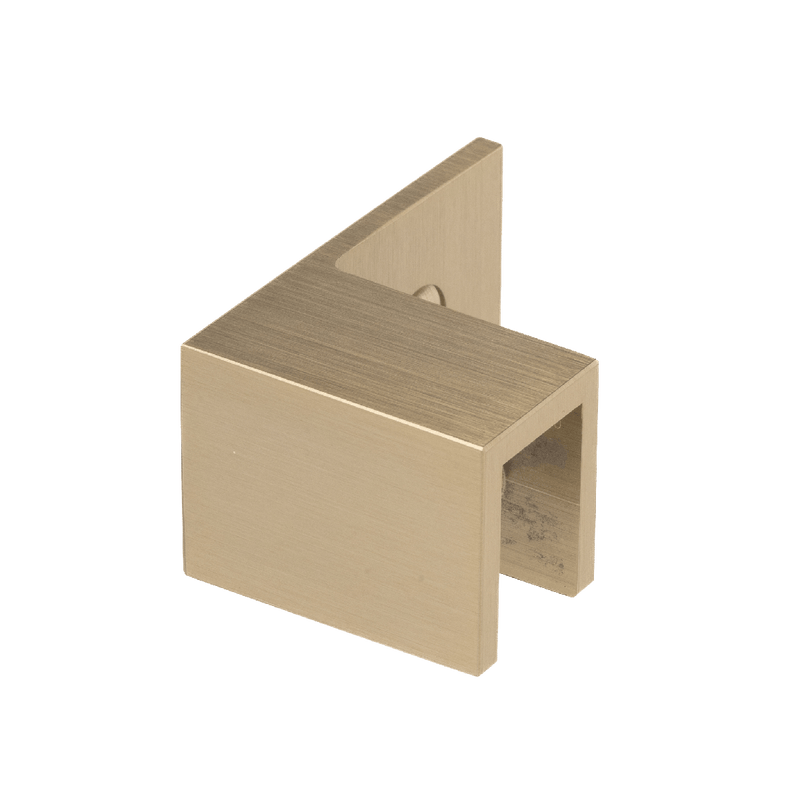 Aurora 90° Left Wall to Glass Sleeve Over Clamp