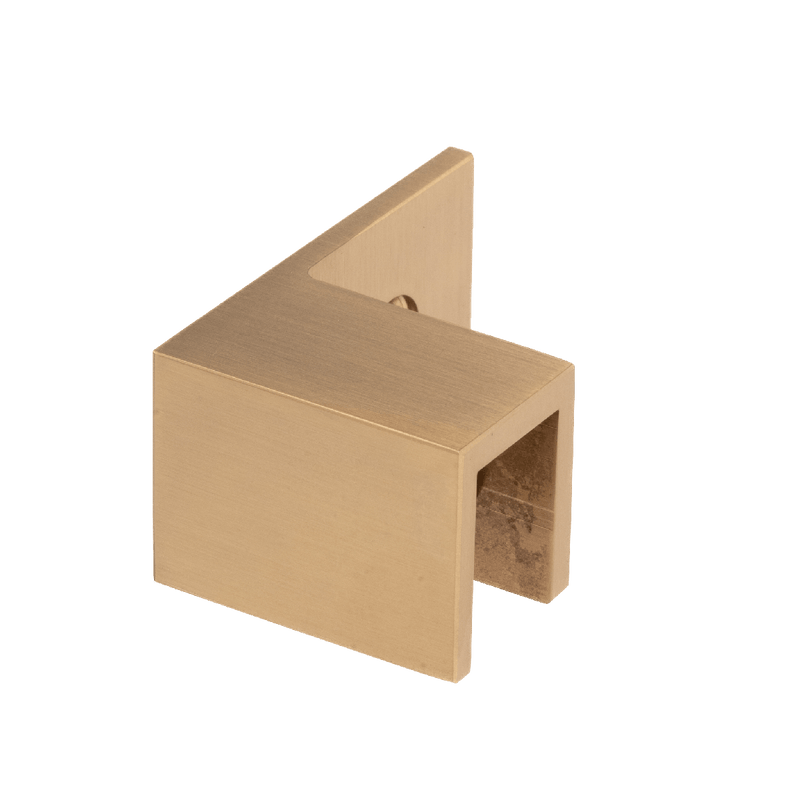 Aurora 90° Left Wall to Glass Sleeve Over Clamp