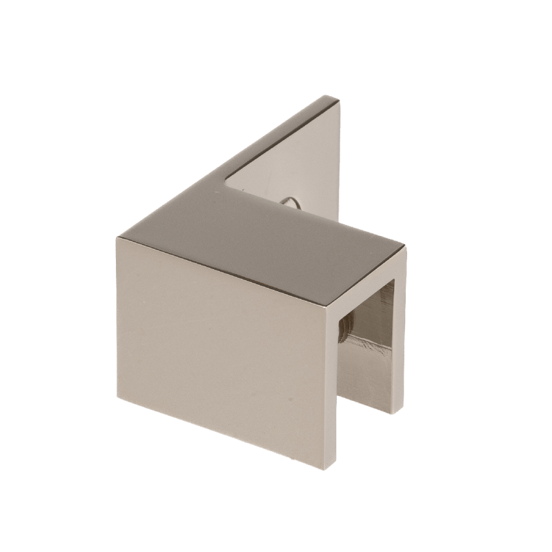 Aurora 90° Left Wall to Glass Sleeve Over Clamp