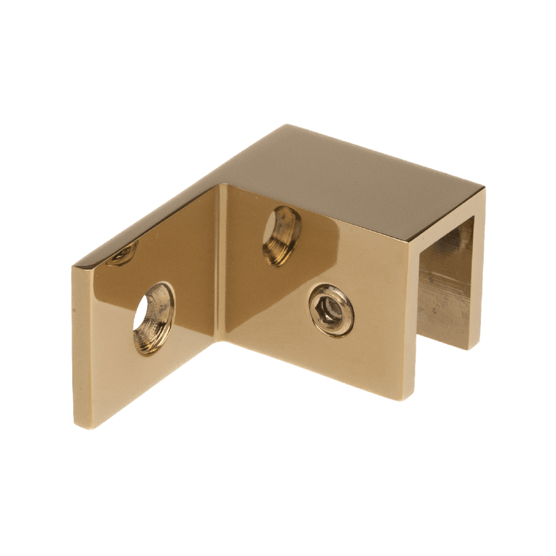 Aurora 90° Right Wall to Glass Sleeve Over Clamp