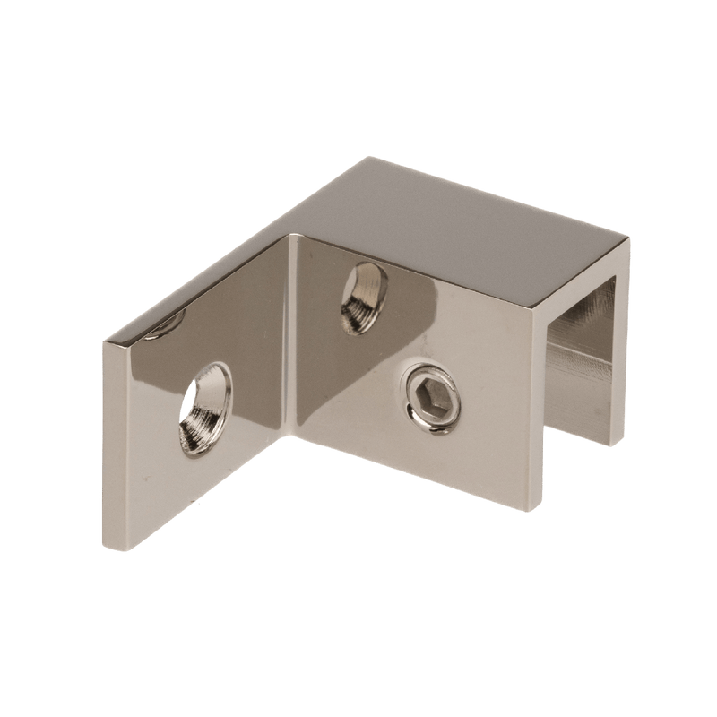 Aurora 90° Right Wall to Glass Sleeve Over Clamp